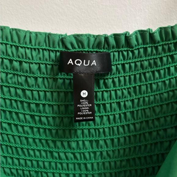 Aqua Ruched Ruffled Midi Dress - Picture 5 of 7